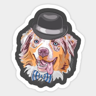 Aussie with a Hat Sticker